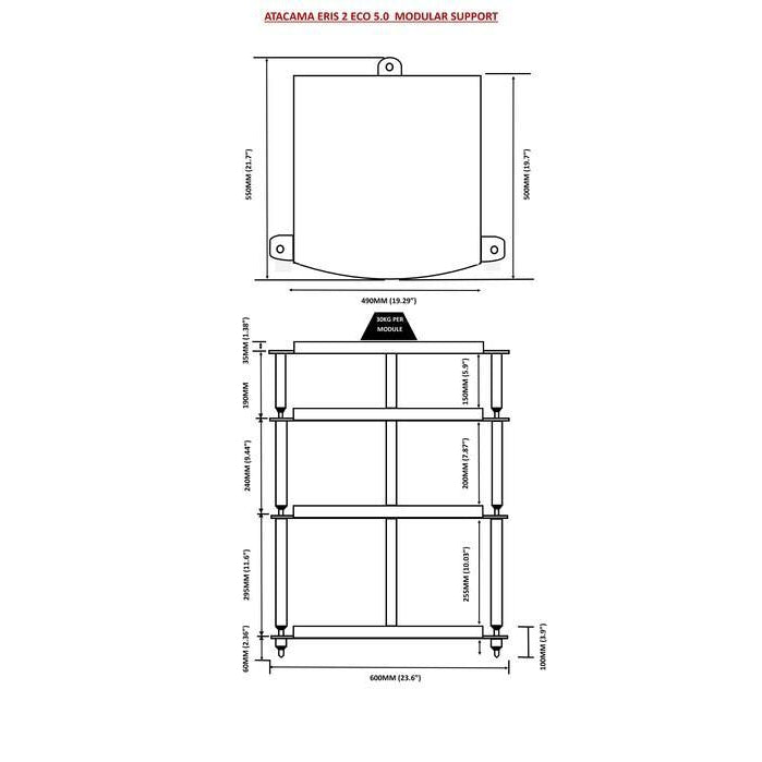 Atacama - Eris2 Eco 5.0 - HiFi Rack 200mm Shelf