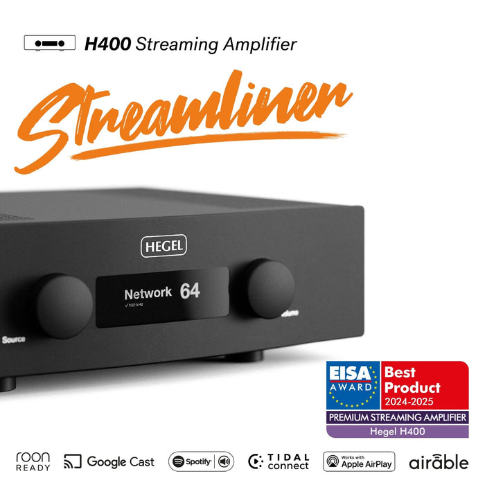 Hegel - H400 - Integrated Amplifier, The Streamliner (Available for September pre order now)