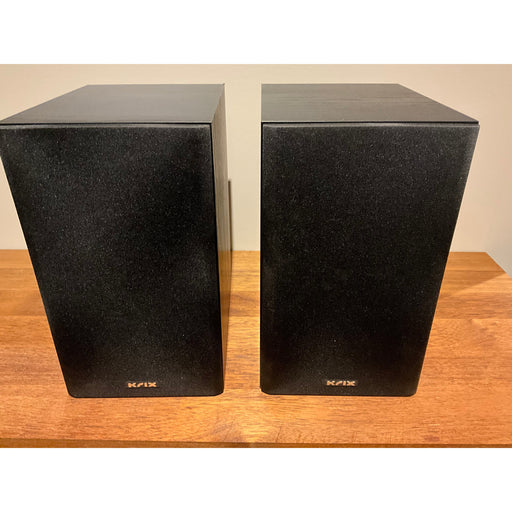 Krix Equinox MK5 bookshelf speakers in black ash. Pre Loved