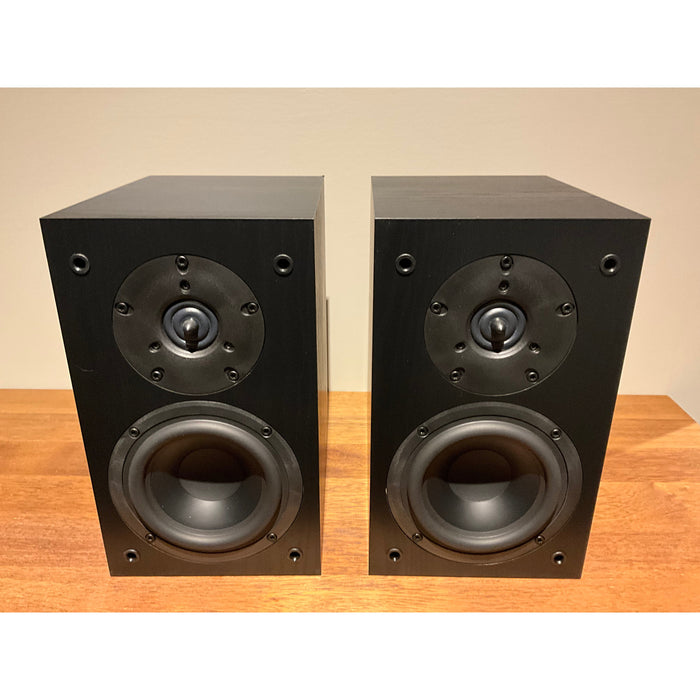 Krix Equinox MK5 bookshelf speakers in black ash. Pre Loved