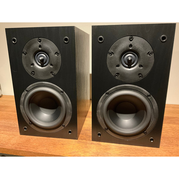 Krix Equinox MK5 bookshelf speakers in black ash. Pre Loved