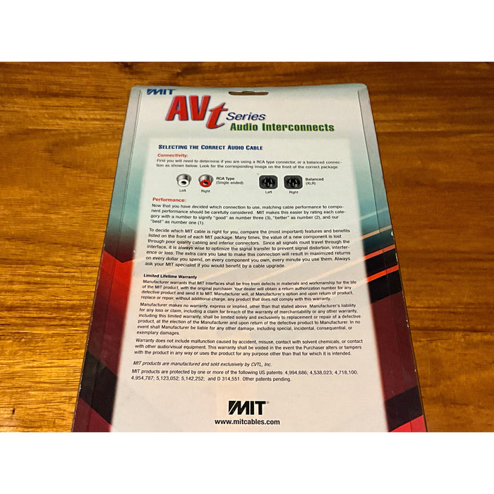 MIT AVT series Level 3 Rca cable pair old new stock trade in