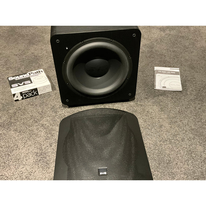 SVS SB 2000 active subwoofer pre loved with Soundpath isolation feet