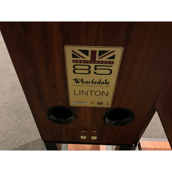 Wharfedale Linton Speakers with stands in Mahogany, Pre Loved